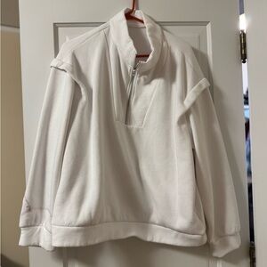 White Quarter-Zip Pullover